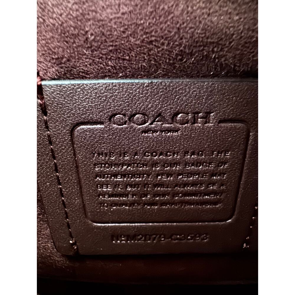 Coach Georgie Saddle Bag In Colorblock Signature Canvas Rivets $398 C3593 - Picture 6 of 12
